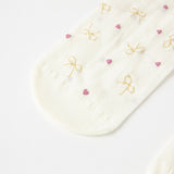 Dave&Bella Toddler Girls Summer Beige Butterfly Footed Tights Leggings