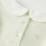 Dave&Bella Summer Toddler Girls Rabbit Bow Green Floral Casual Dress