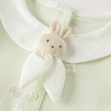 Dave&Bella Summer Toddler Girls Rabbit Bow Green Floral Casual Dress