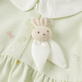 Dave&Bella Summer Toddler Girls Rabbit Bow Green Floral Casual Dress