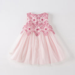 Dave&Bella Girls Summer Purple Sleeveless Mesh Birthday Party Dress