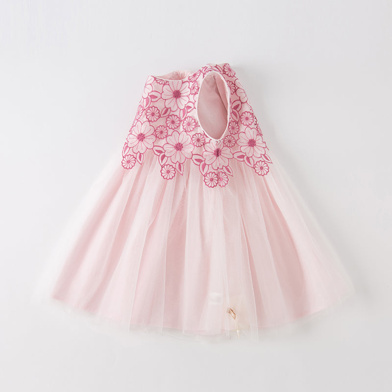 Dave&Bella Toddler Girls Summer Purple Sleeveless Mesh Birthday Party Dress