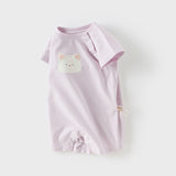 Dave&Bella Baby Girls/Boys Summer Cute Multi-color Short-sleeved Loose Rompers