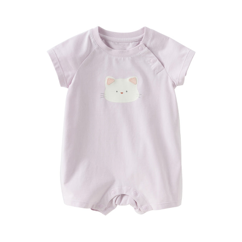 Dave&Bella Baby Girls/Boys Summer Cute Multi-color Short-sleeved Loose Rompers