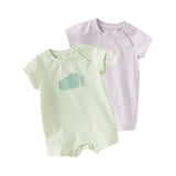 Dave&Bella Baby Girls/Boys Summer Cute Multi-color Short-sleeved Loose Rompers