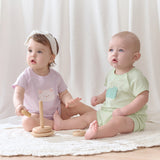 Dave&Bella Baby Girls/Boys Summer Cute Multi-color Short-sleeved Loose Rompers
