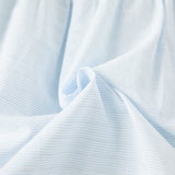 Dave&Bella Toddler Girls Summer Blue White Striped Breathable Cotton Preppy Dress