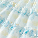 Dave&Bella Girls Summer Cotton Sweet Blue Bubble Sleeve Princess Dress