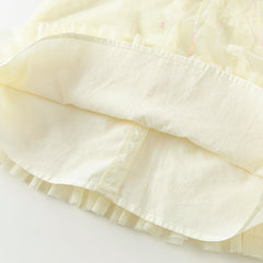 Dave&Bella Girls Summer Moonlight Yellow Mesh Noble Elegant Princess Dress