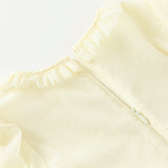 Dave&Bella Girls Summer Moonlight Yellow Mesh Noble Elegant Princess Dress