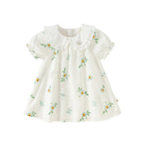 Dave&Bella Toddler Girls Summer Cute Floral Print Doll Collar Party Dress