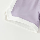 Dave&Bella Toddler Boys Summer Blue/Purple Outdoor Soft Moisture-wicking Outfit Sets