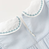 Dave&Bella Toddler Girls Summer Elegant Embroidery Flutter Sleeve Comfortable Dress