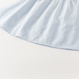 Dave&Bella Toddler Girls Summer Elegant Embroidery Flutter Sleeve Comfortable Dress