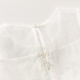 Dave&Bella Summer Toddler Girls White Sleeveless Mesh Princess Dress