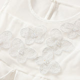 Dave&Bella Summer Toddler Girls White Sleeveless Mesh Princess Dress