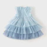 Dave&Bella Summer Toddler Girls Sleeveless Layered Mesh Princess Dress