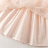 Dave&Bella Toddler Girls Summer Noble Flower Embroidery Mesh Princess Dress -1