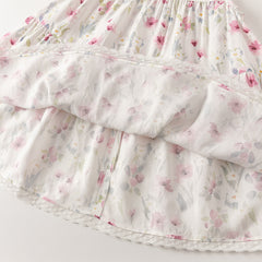 Dave&Bella Girls Summer Floral Print Sweet Casual Sleeveless Vest Dress