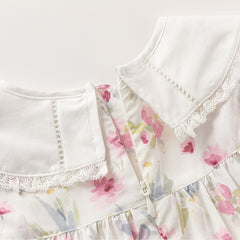 Dave&Bella Girls Summer Floral Print Sweet Casual Sleeveless Vest Dress