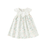 Dave&Bella Summer Toddler Girls Sleeveless Floral Princess Dress