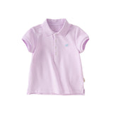 Dave&Bella Kids Girl Summer Purple/Pink Cotton Outdoor Polos