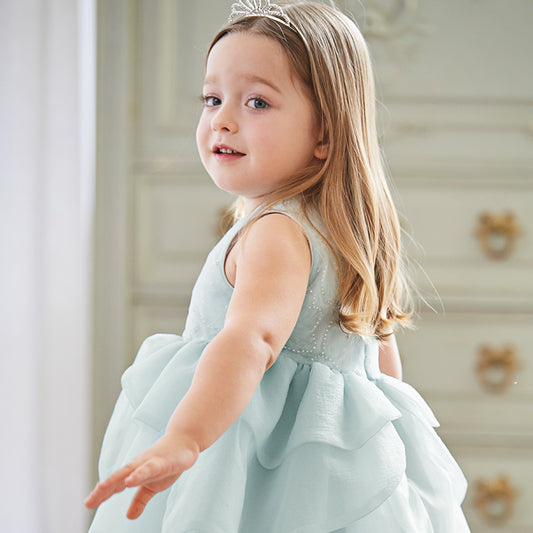 Dave Bella Girl's Princess Mesh Sleeveless Dress