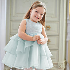 Dave Bella Girl's Princess Mesh Sleeveless Dress