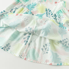 Dave&Bella Girls Lightweight Leaf Print Sleeveless Dress