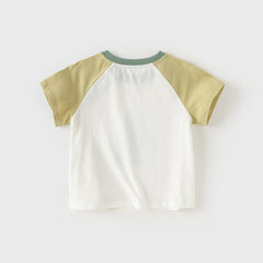 Dave&Bella Girls/Boys Summer Cotton Cartoon Print Casual T-shirt Top