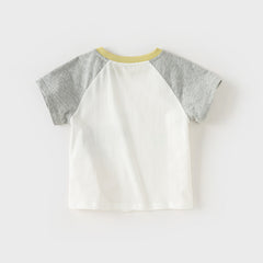 Dave&Bella Girls/Boys Summer Cotton Cartoon Print Casual T-shirt Top