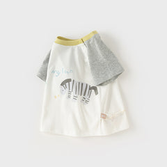 Dave&Bella Girls/Boys Summer Cotton Cartoon Print Casual T-shirt Top