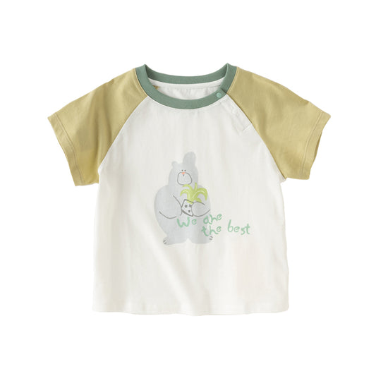 Dave&Bella Girls/Boys Summer Cotton Cartoon Print Casual T-shirt Top