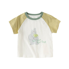 Dave&Bella Girls/Boys Summer Cotton Cartoon Print Casual T-shirt Top