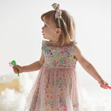 Dave&Bella Girls Summer Sleeveless Floral Sleeveless Princess Dress