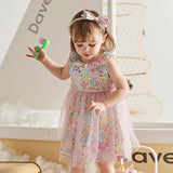 Dave&Bella Girls Summer Sleeveless Floral Sleeveless Princess Dress