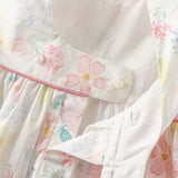 Dave&Bella Toddler Girls Summer Cotton Floral Print Classic A-line Dress