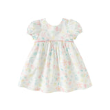 Dave&Bella Toddler Girls Summer Cotton Floral Print Classic A-line Dress