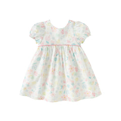 Dave&Bella Girls Summer Cotton Floral Print Classic A-line Dress