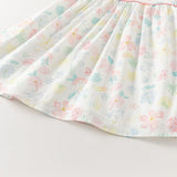 Dave&Bella Toddler Girls Summer Cotton Floral Print Classic A-line Dress