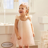 Dave&Bella Girls Summer Gradient Pink Sleeveless Sweet Princess Dress