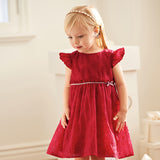 Dave&Bella Toddler Girls Summer Red Sleeveless Elegant Princess Dress