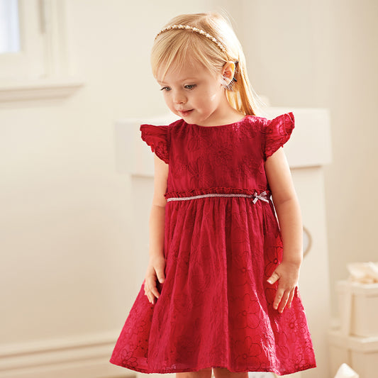 Dave&Bella Girls Summer Red Sleeveless Elegance Princess Dress