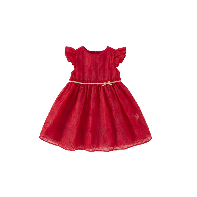 Dave&Bella Girls Summer Red Sleeveless Elegance Princess Dress