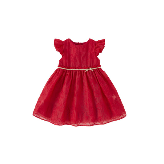 Dave&Bella Girls Summer Red Sleeveless Elegance Princess Dress