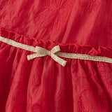 Dave&Bella Toddler Girls Summer Red Sleeveless Elegant Princess Dress
