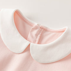 Dave&Bella Baby Girls Summer Short Sleeves Pink Pleated Dress