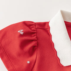 Dave & Bella Girl's Polo Princess Dress-Red