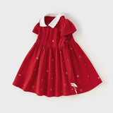 Dave&Bella Girls Short Sleeve Cotton Polo Dress