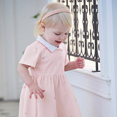 Dave & Bella Girl's Polo Princess Dress-Pink
